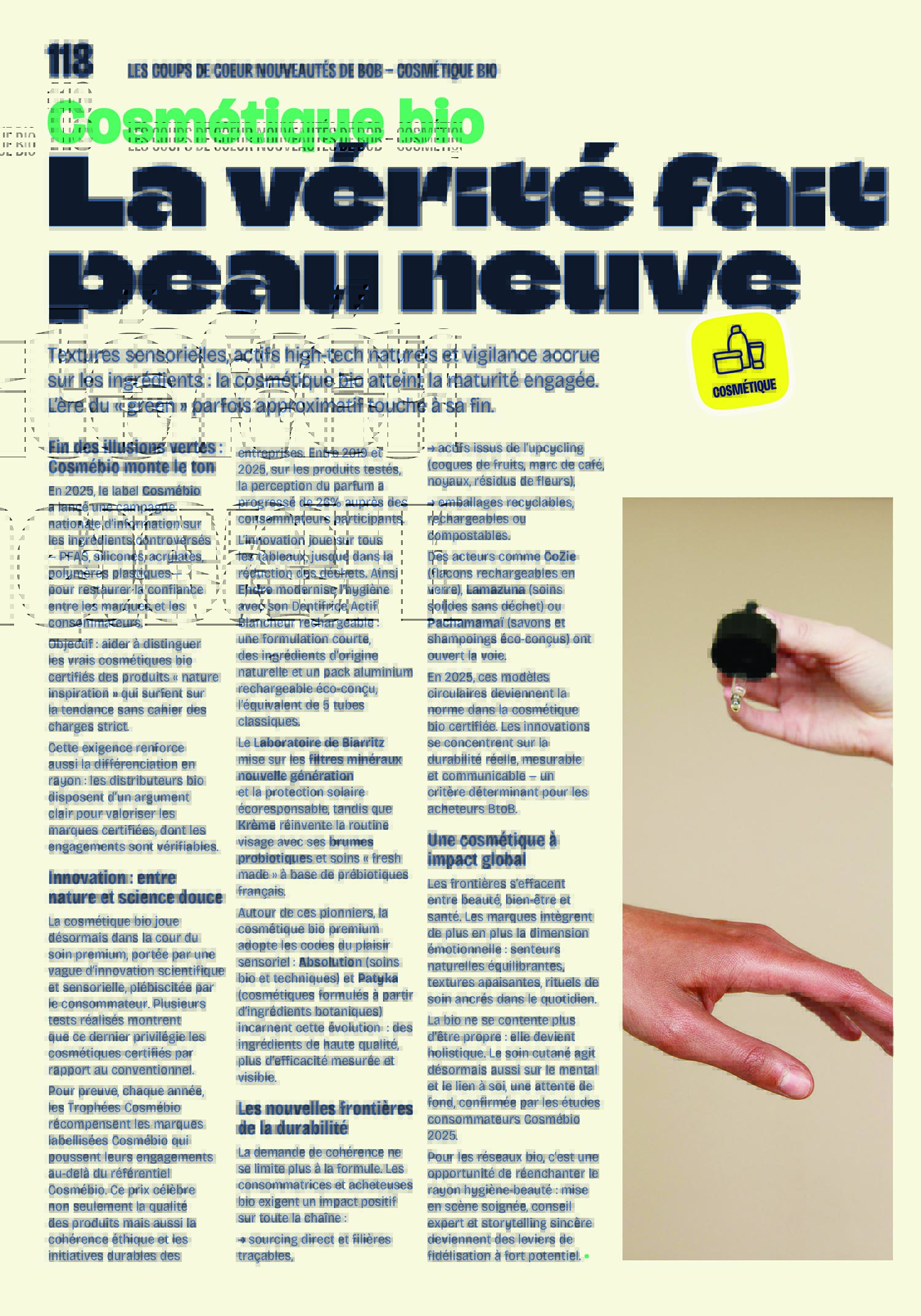 Page intérieure - Cosmétique bio