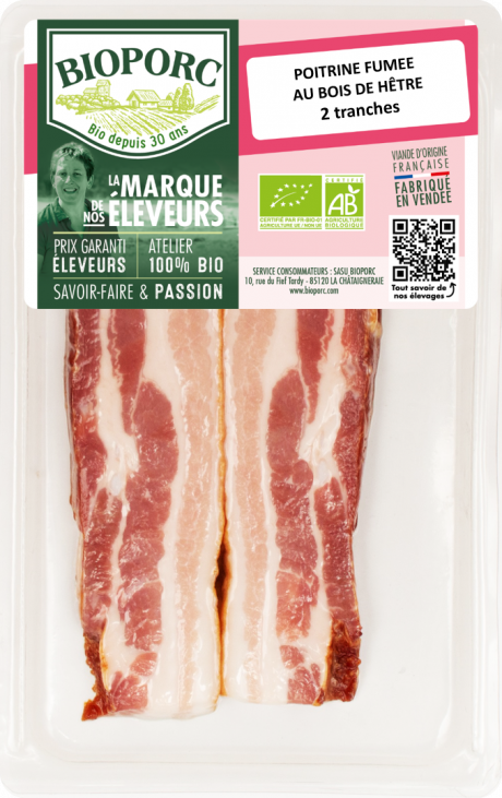 Poitrine fumée épaisse x2 tr
