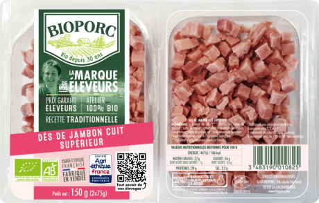 Dés de jambon 2x75g