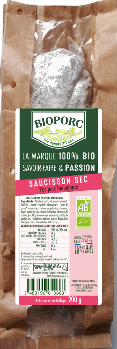 Saucisson sec nature