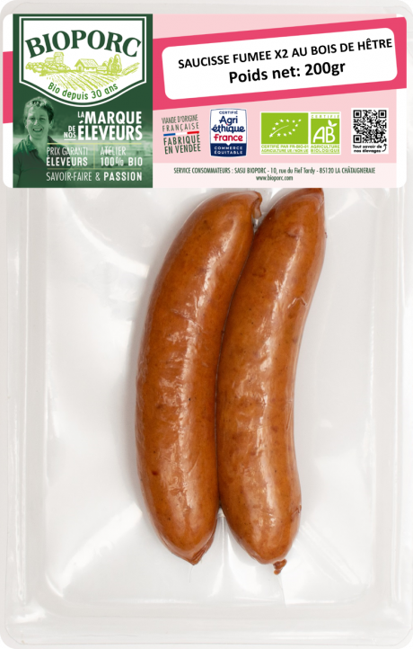 Saucisses fumées x2