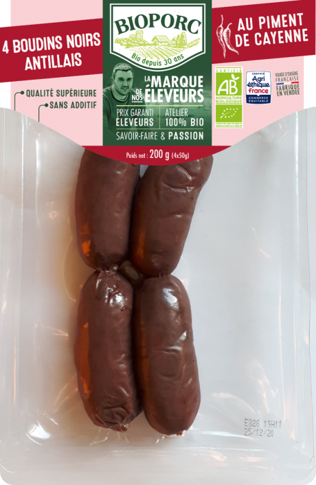 Boudins noirs antillais x4 