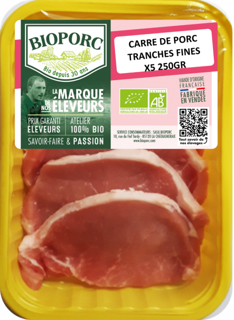 Carré de porc tranches fines x5