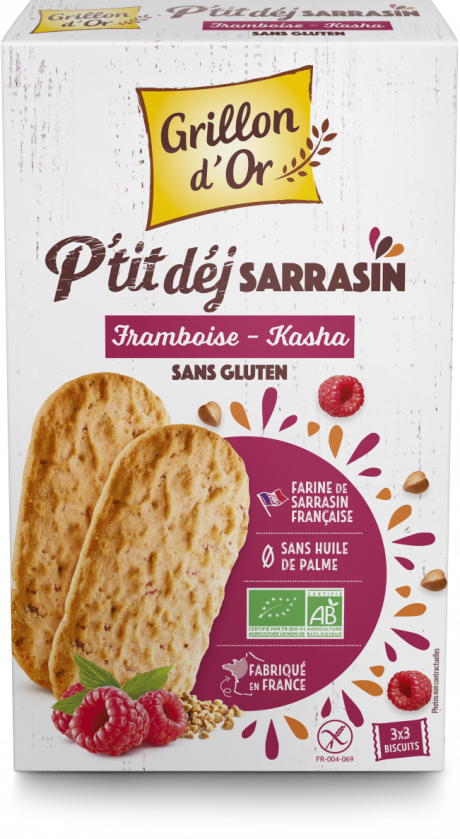 Biscuits p'tit dej sarrasin framboise kasha sg 150g GO AB