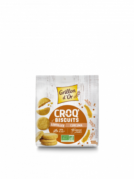 Croq' biscuits lentilles curcuma 100g GO AB