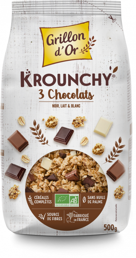 Krounchy 3 chocolats 500g GO AB