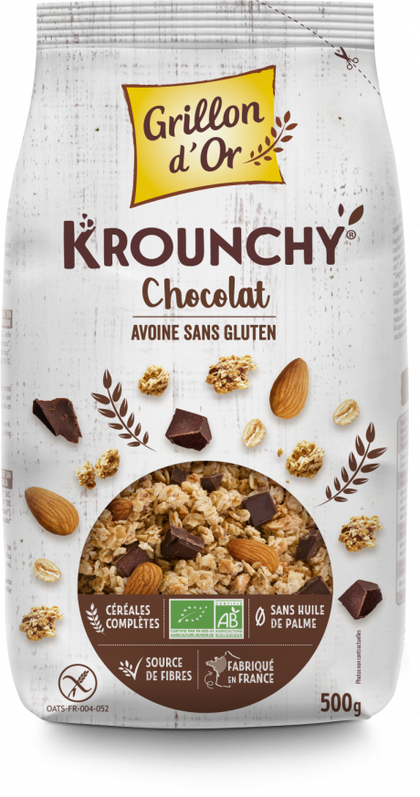 Krounchy chocolat avoine sans gluten 500g GO AB
