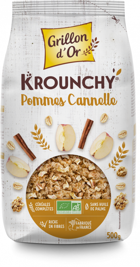 Krounchy pommes cannelle 500g GO AB