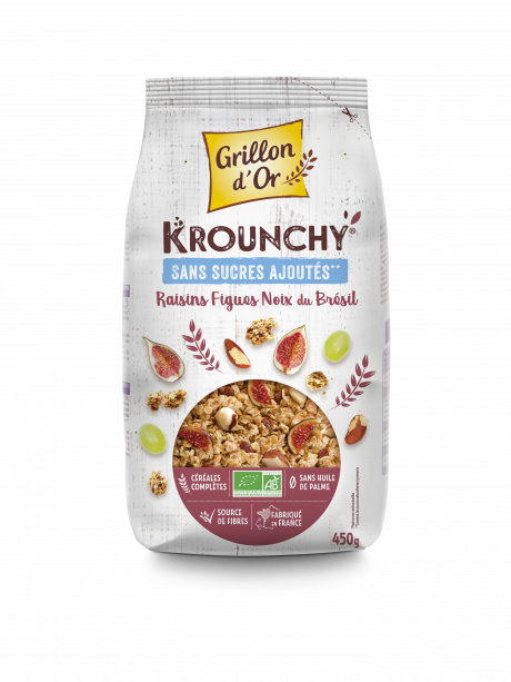 Krounchy figues raisins noix du bresil ssa 450g GO AB