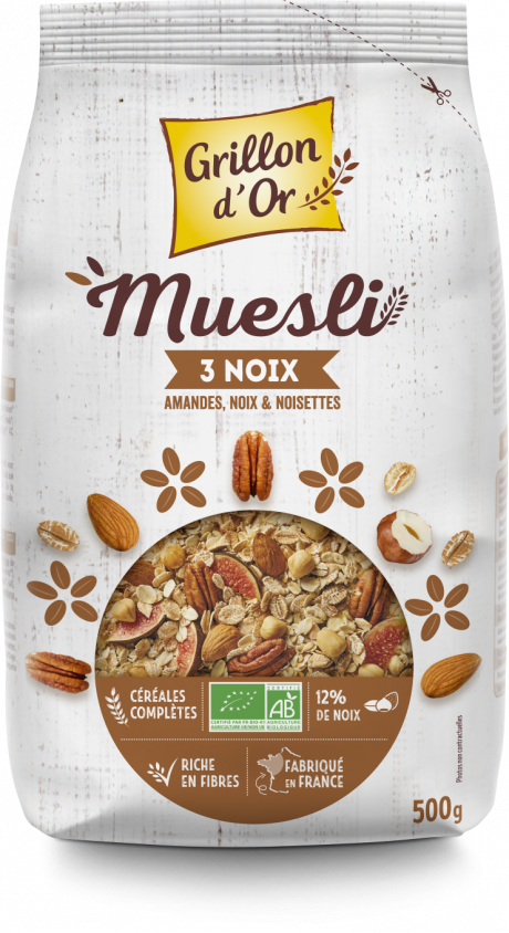 Muesli 3 noix 500g GO AB