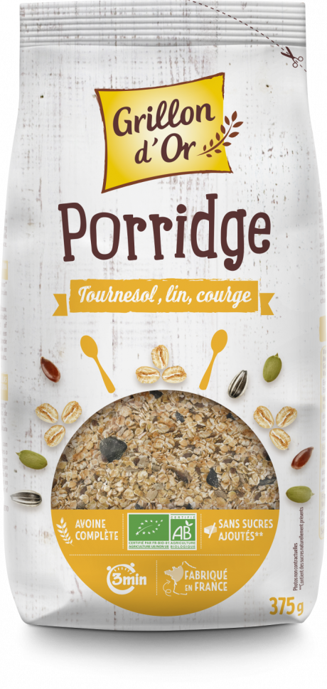 Porridge tournesol lin courge 375g GO AB