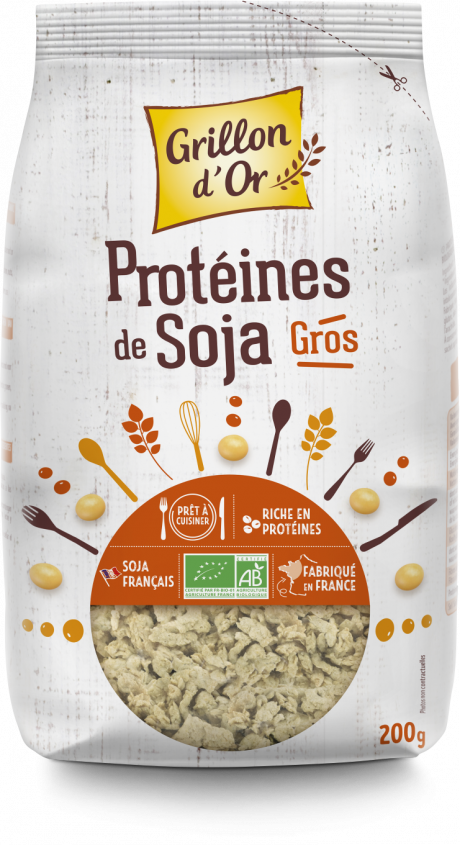 Proteines de soja gros 200g GO AB