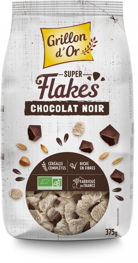 Super flakes chocolat noir 375g GO AB