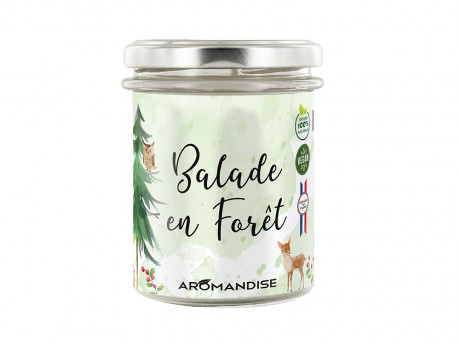 Bougie d'ambiance balade en forêt