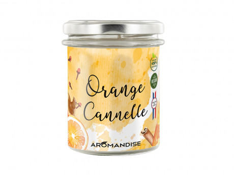 Bougie d'ambiance orange cannelle