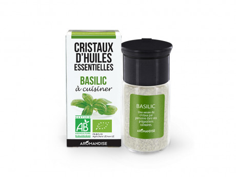 Cristaux d'huiles essentielles basilic