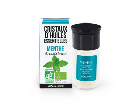 Cristaux d'huiles essentielles menthe