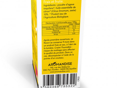 Cristaux d'huiles essentielles citron