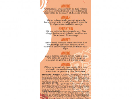 Encens indiens haute tradition ambre precieuse