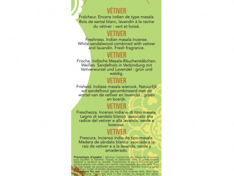 Encens indiens haute tradition vetiver