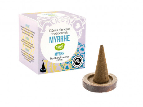 Cones d'encens indiens haute tradition myrrhe