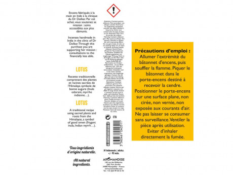 Encens tibetain lotus destressant