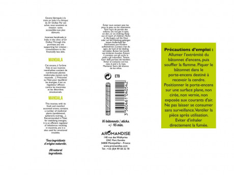 Encens tibetain mandala harmonisant