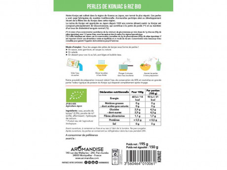 Perles de konjac et riz 