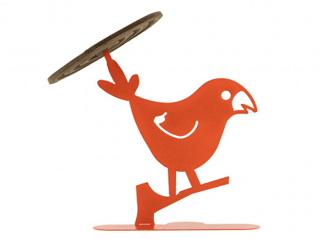 Porte spirale perruche orange