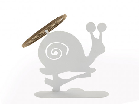 Porte spirale escargot blanc