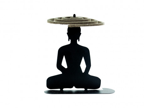 Porte spirale bouddha noir