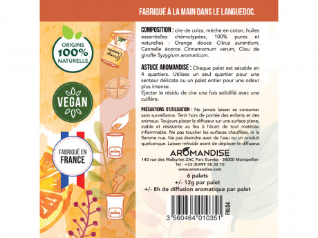 Palets fondants orange cannelle