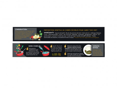 Sauce au carre curry vert thai