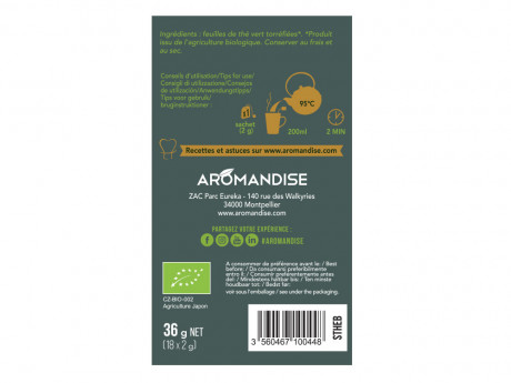 The vert bancha hojicha en infusettes 