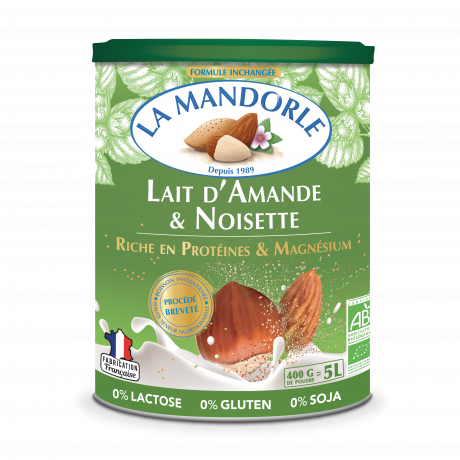 Lait d'Amande & Noisette riche en Protéines et Magnésium