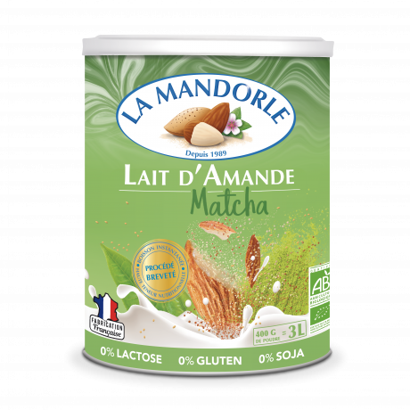 Lait d'Amande Matcha riche en Magnésium et Phosphore