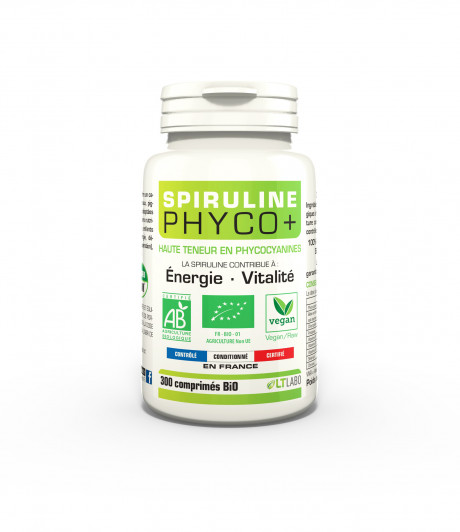 Spiruline bio 500 mg phyco+ 300 comprimés