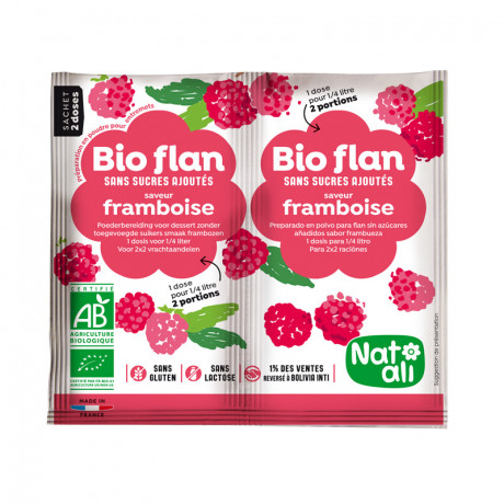 Bioflan saveur framboise     