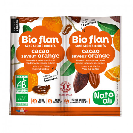 Bioflan cacao saveur orange 
