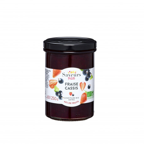 Confiture 60% fruits - Fraise Cassis bio 250g