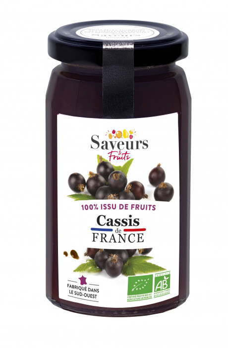 Préparation aux Fruits 100% issue de fruits - Cassis de France bio 240g