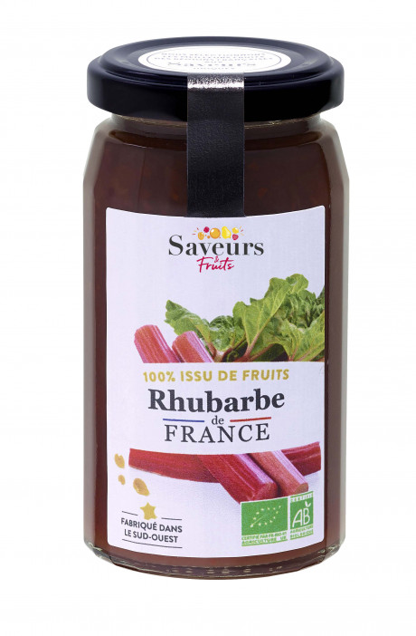 Préparation aux Fruits 100% issue de fruits - Rhubarbe de France bio 240g