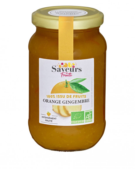 Préparation aux Fruits 100% issue de fruits - Orange Gingembre bio 310g