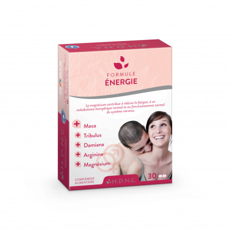 Formule Energie Libido (pour elle, pour lui) - L-Arginine - Damiana -Tribulus standardisé à 20% de saponines - Maca standardisée à 0,5% madamides + macaène - 30 comprimés