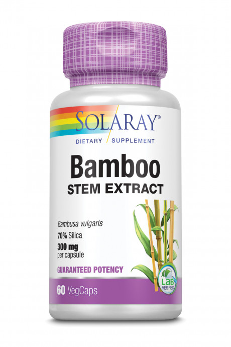 Silice bambou - 300 mg standardisé à 70% de silice - 60 caps vég