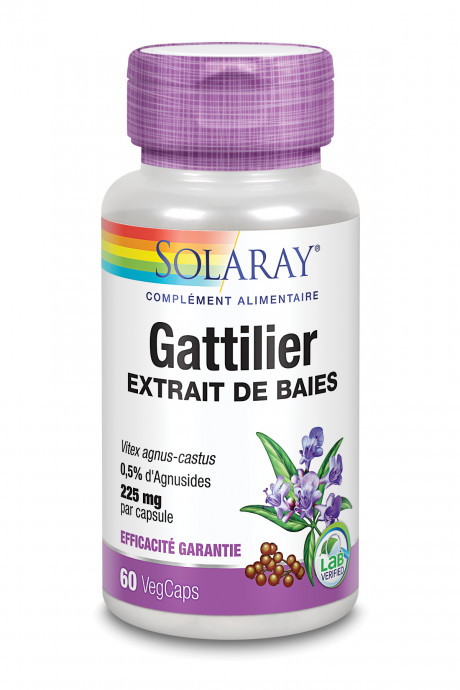 Gattilier (Vitex) - 225 mg standardisé à 0,5% dagnosides - 60 caps. Vég