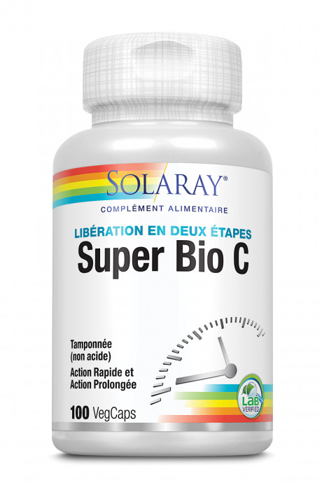 Super bio C tamponnée 500 mg - 100 caps. vég.