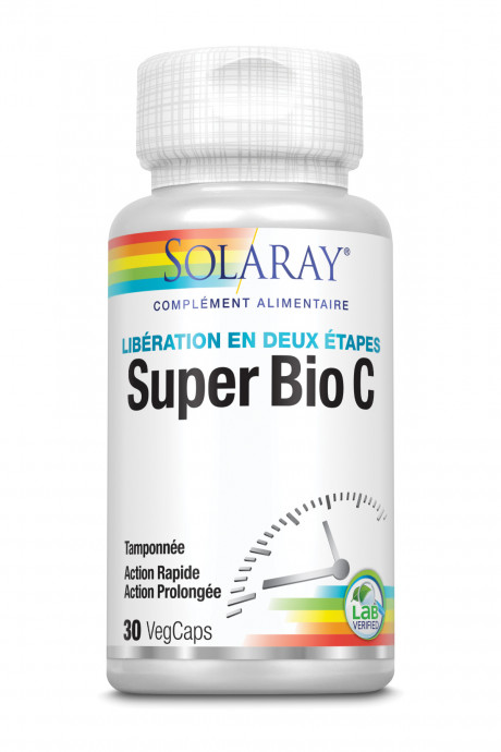 Super Bio C tamponnée 500 mg - 30 caps. vég.