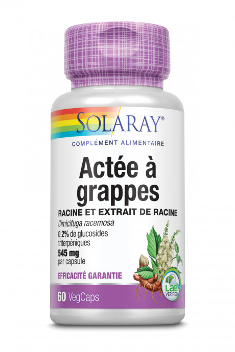 Actée à grappes - Cimicifuga Racemosa standardisé - 545 mg - 60 caps. vég.