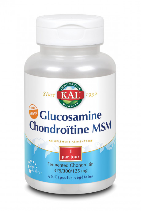 Glucosamine Chondroïtine MSM VEGAN - 60 caps. Vég